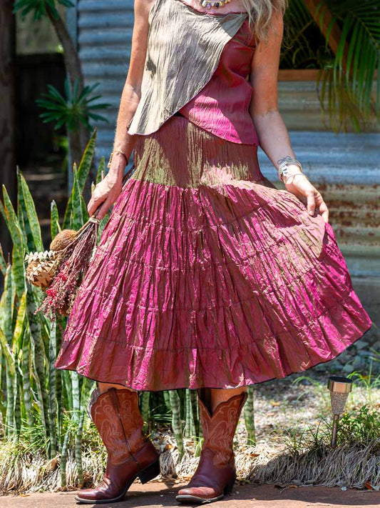 Cami - coffee 3 way combo in slinky silk.