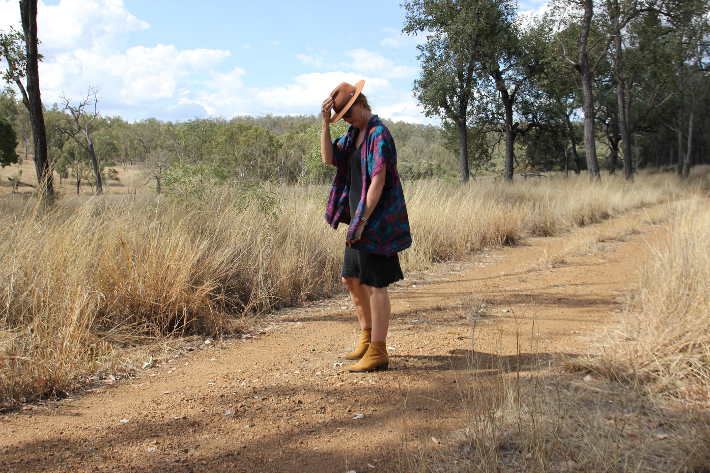 Spheres — Reversible Silk Kantha Kimono