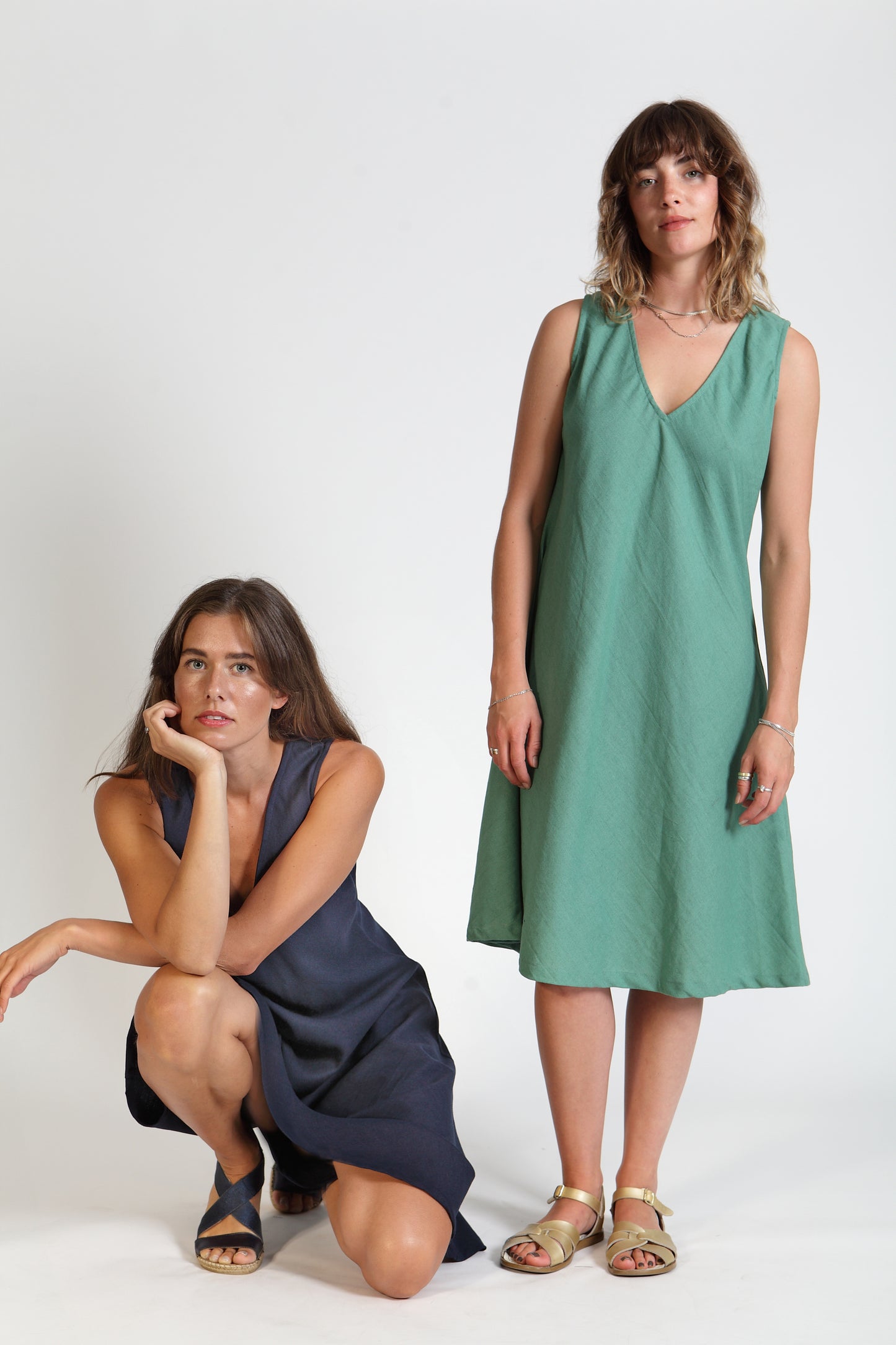Linen A-line dress