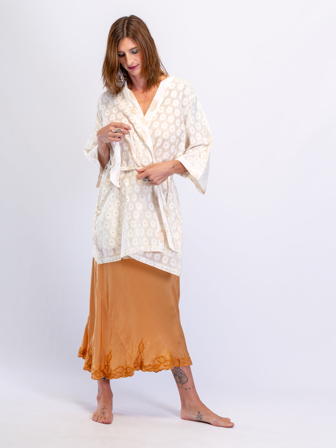 Marilyn Luxe Slip Maxi Gold Satin