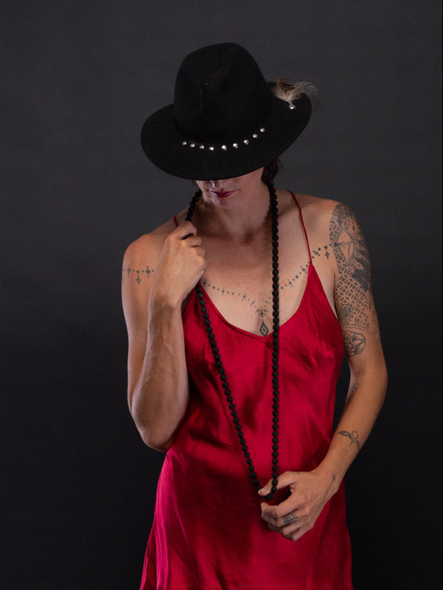 Amy low back Midi Slip Dress Black or Red