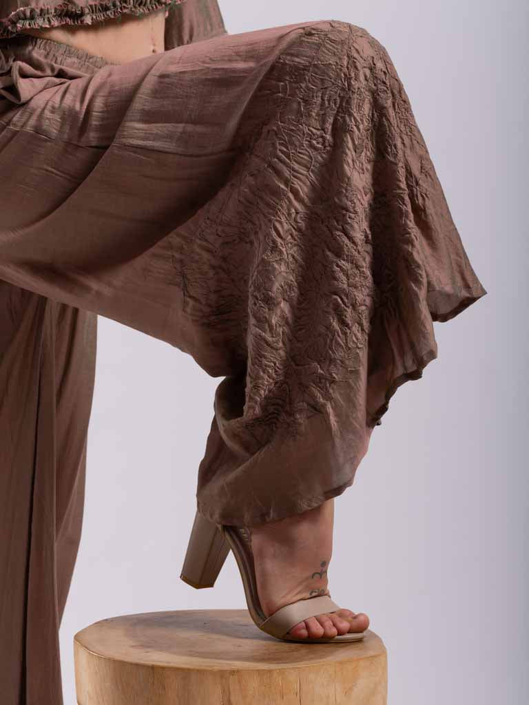 Otomo Wide Leg Embroidered Pants