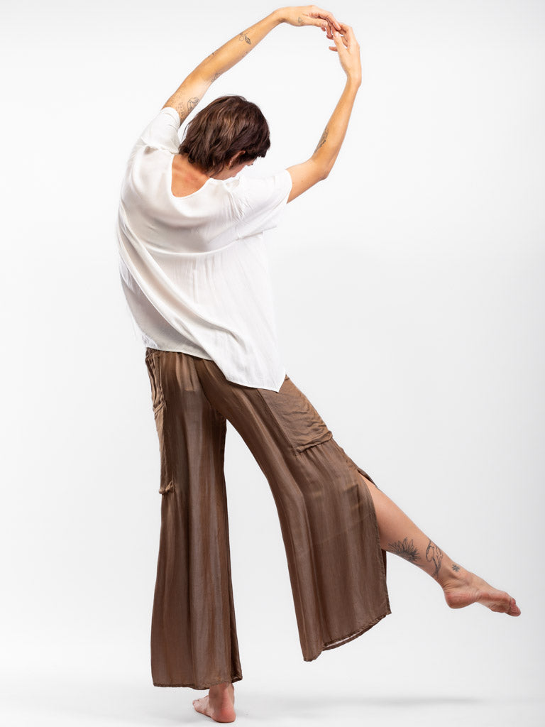Fonda Lounge pants in silk-satin