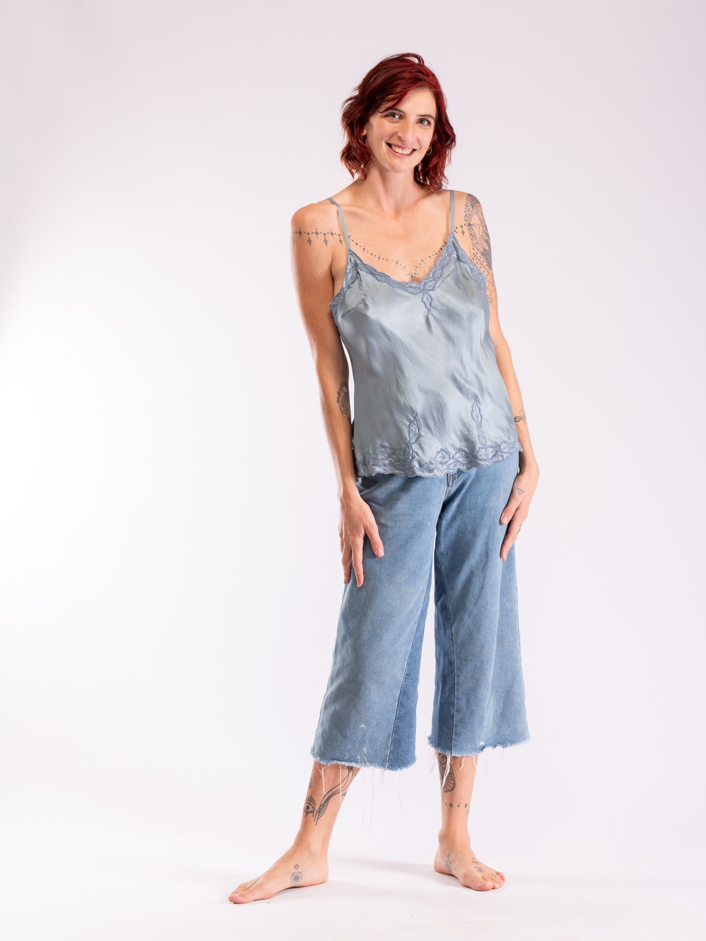 Luxe Embroidered Cami Dove