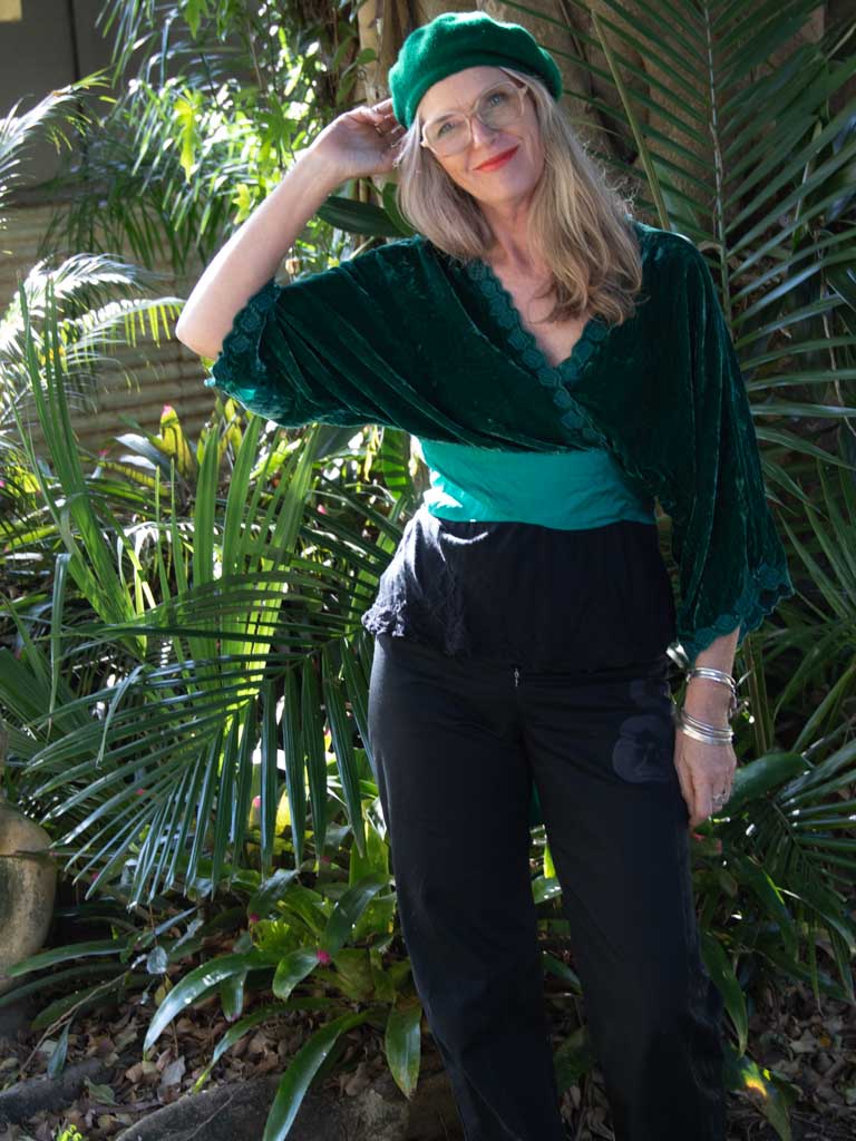 Kelly Wrap Top Xmas Green