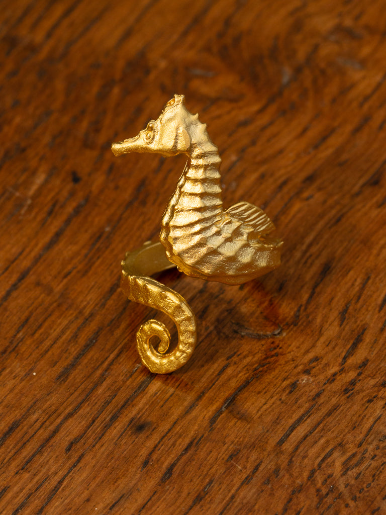 Seahorse Gold Ring