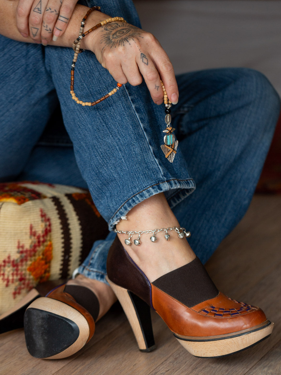 Jingle Bells Silver Anklet