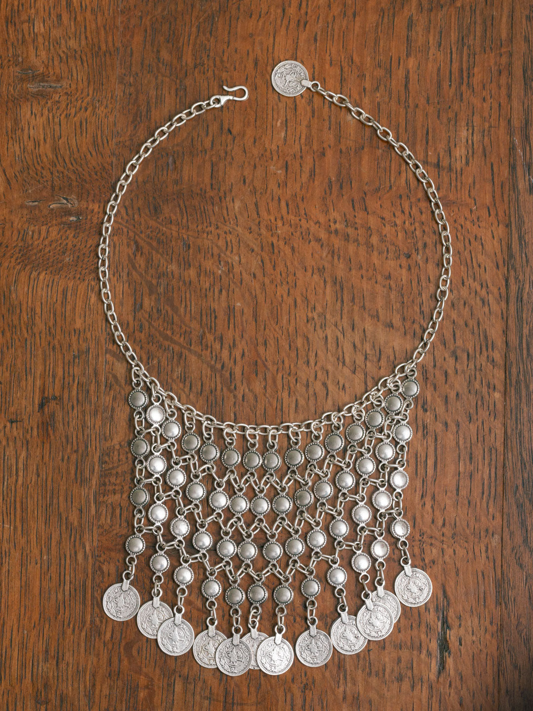 Shalom Silver Chainmail Necklace