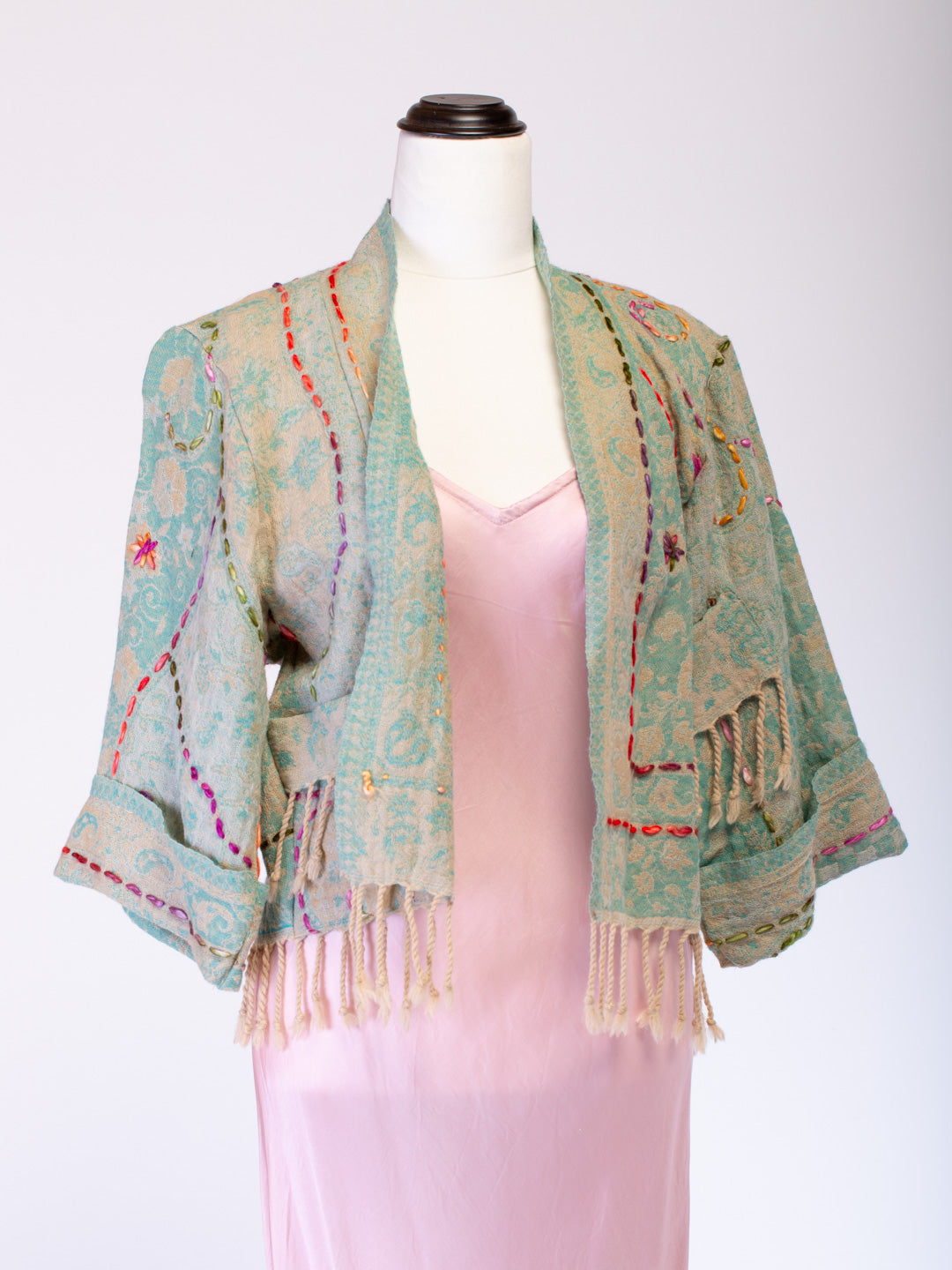 Kashmiri soft fringed wool jacket. Alchemy Size 12