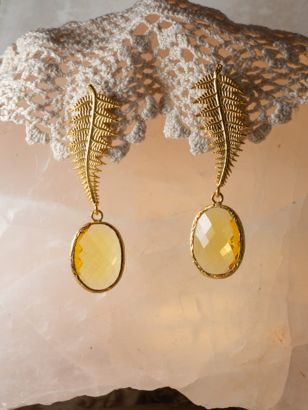 Golden Fern Earring