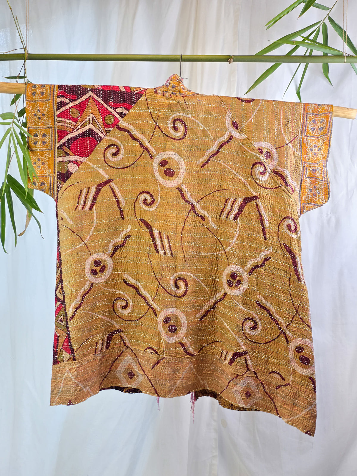 Mystical Connection — Reversible Silk Kantha Kimono