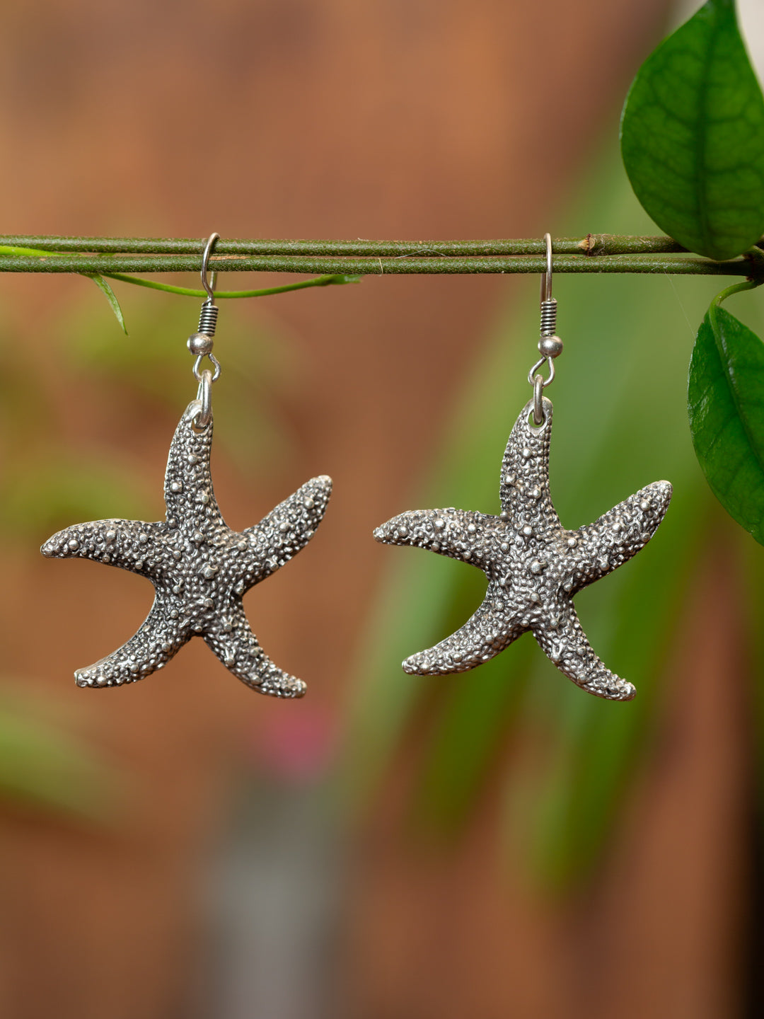 Silver Starfish Earrings
