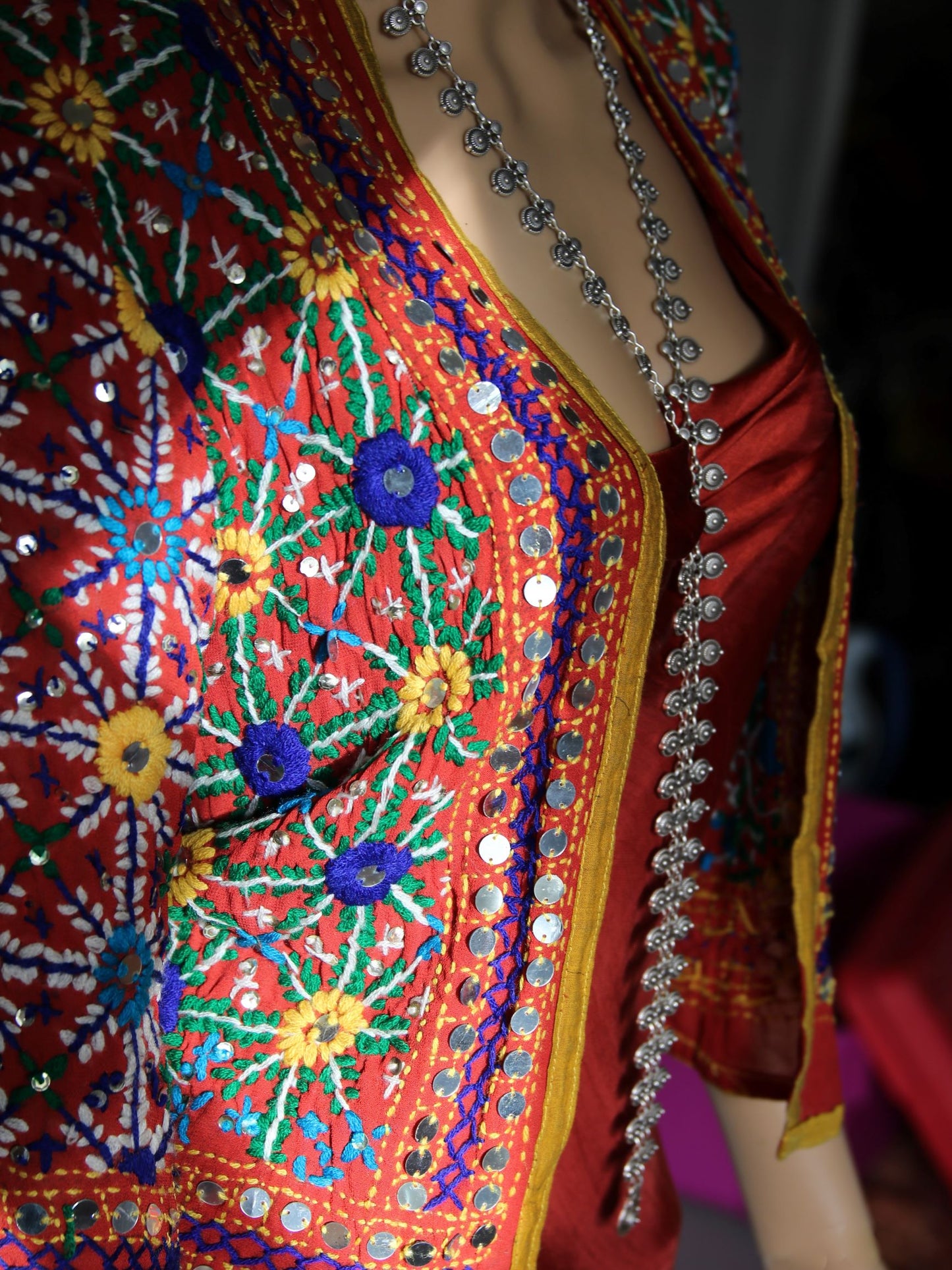 Gypsy jacket with boho necklace