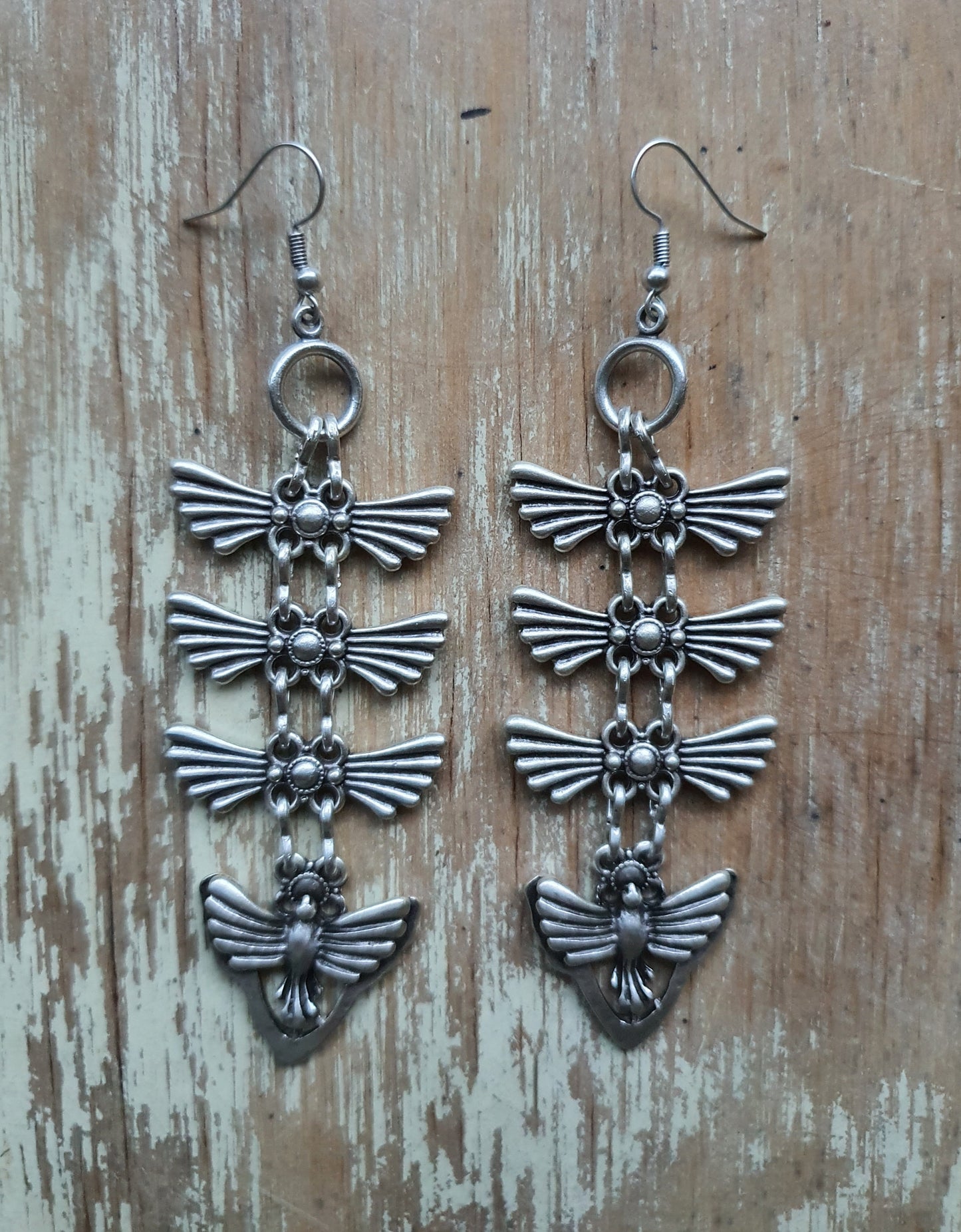 Silver Dragonfly Earring