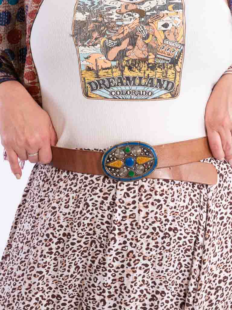 Mumbai Buckle Plain Peasant Belt