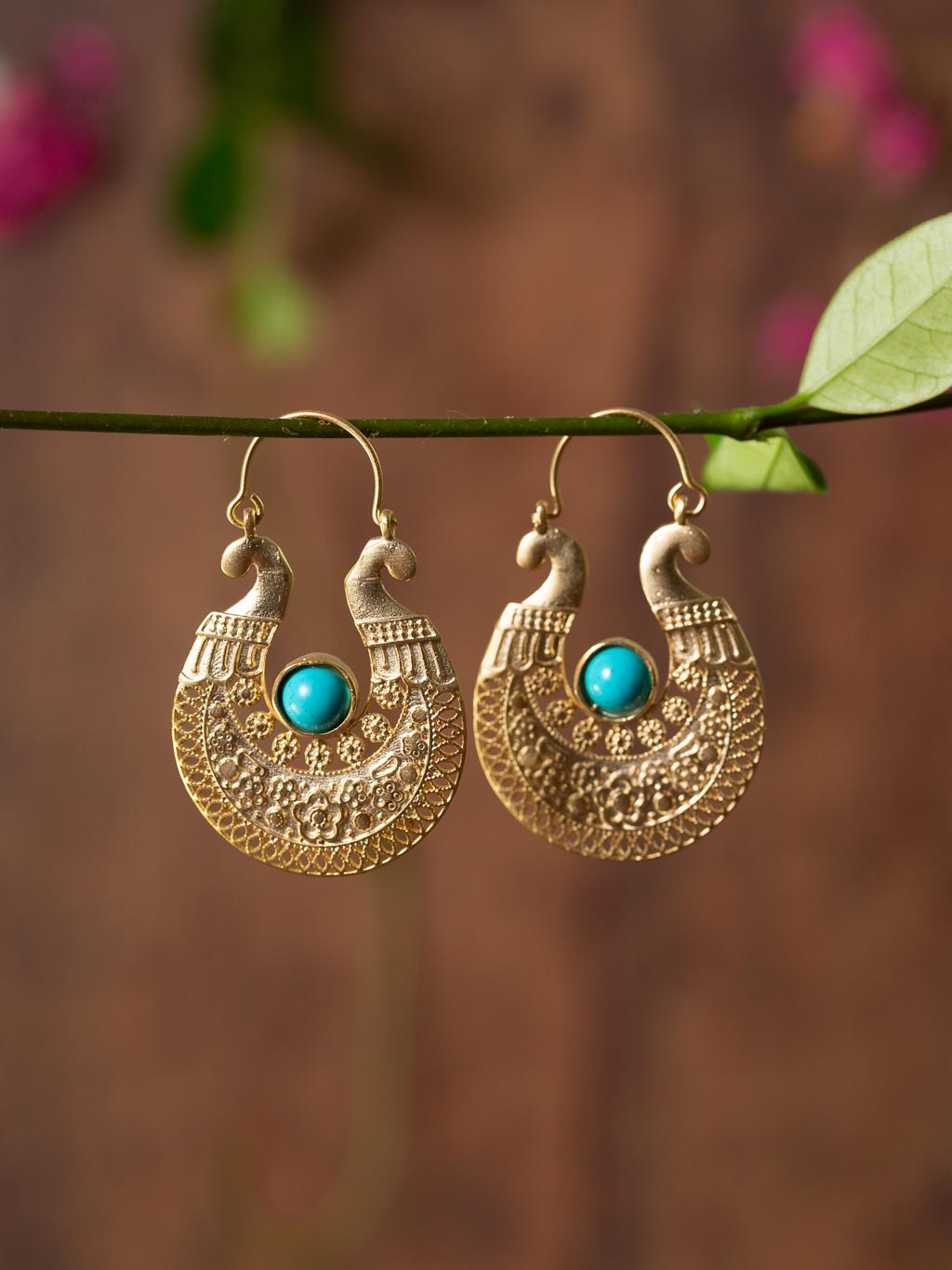 Gold Viking Earrings