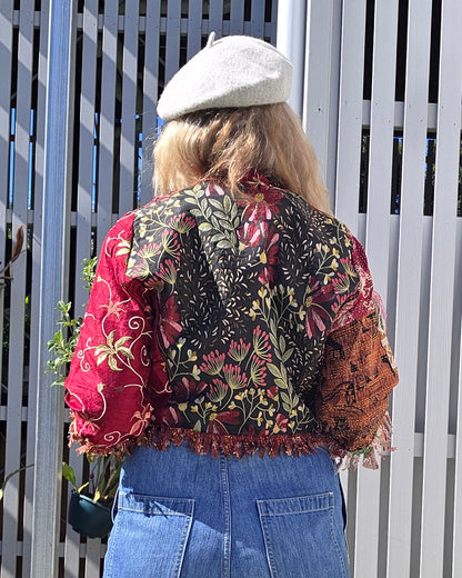Posh & Patch Silk Collage Jacket Portside Size 14