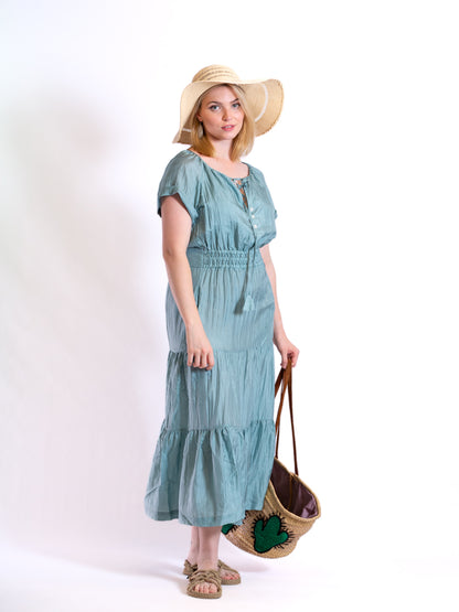 Amber pure silk dress
