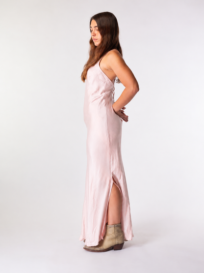 Amy Low Back Maxi Dress Shell Size L