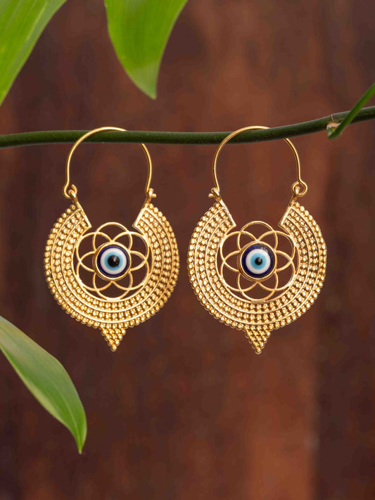 Gold Evil Eye Earrings