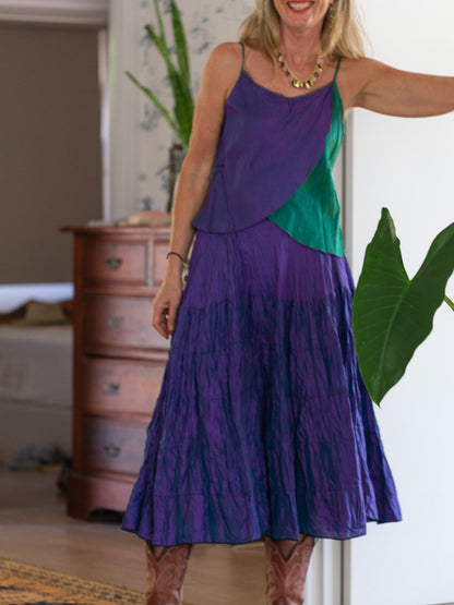 Catalina Tiered Skirt Iris