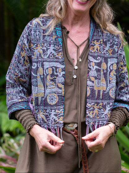 Boho Chic Jacket. Island Life Size 14