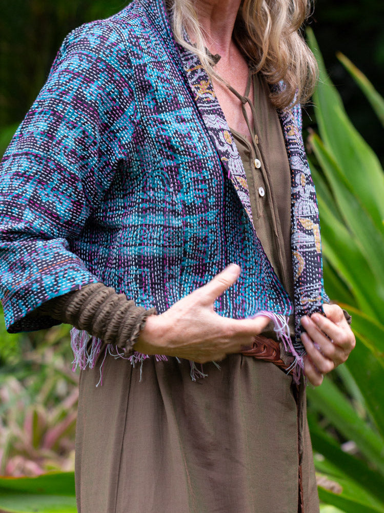 Boho Chic Jacket. Island Life Size 14