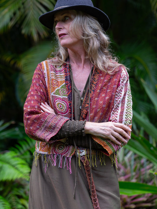 Boho Chic Jacket. Shrubbery Size 14