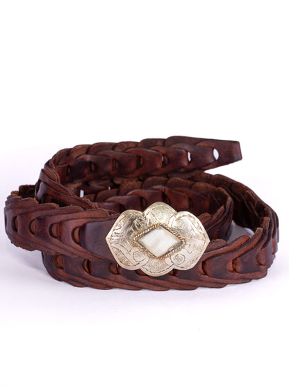 Cobra Mini  Leather Belt Bone Tan