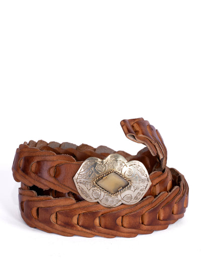 Cobra Mini  Leather Belt Bone Tan
