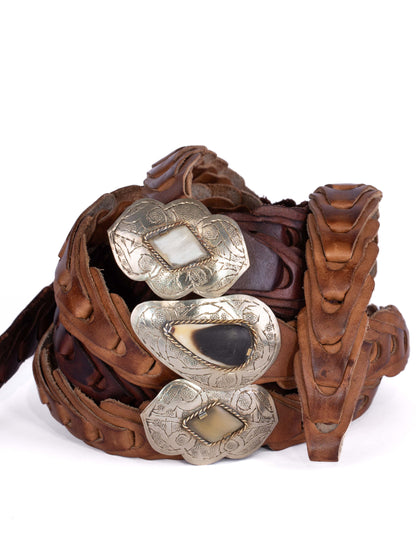 Cobra Mini  Leather Belt Bone Tan