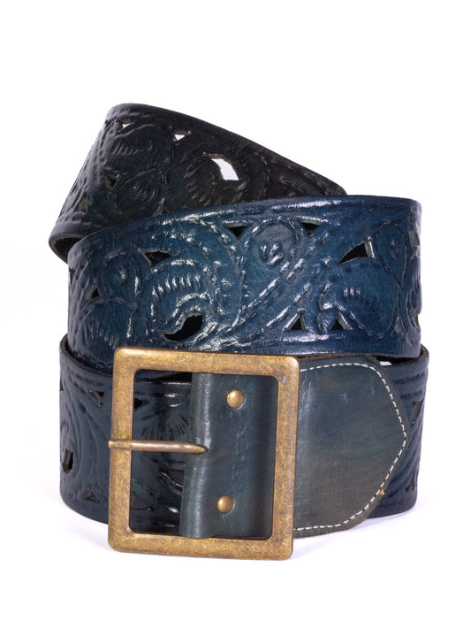 Sharif Hand Tooled Belt Wide