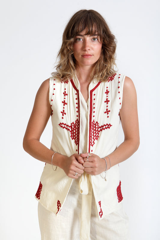 Embroidered Vest