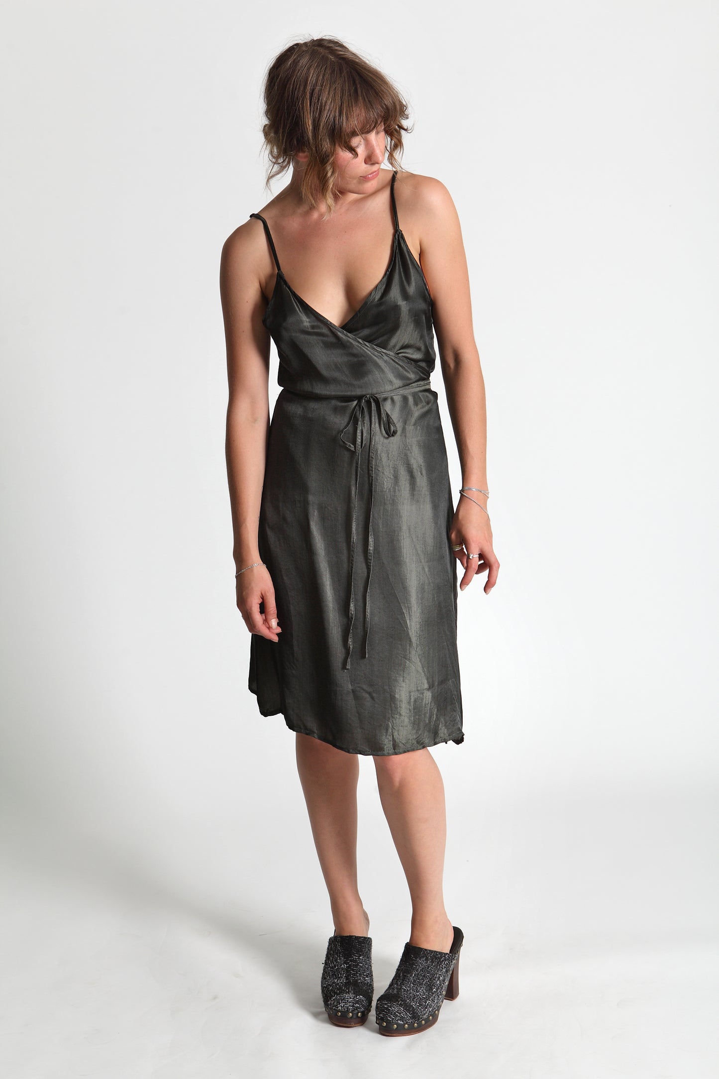 Otomo Charcoal Wrap Dress