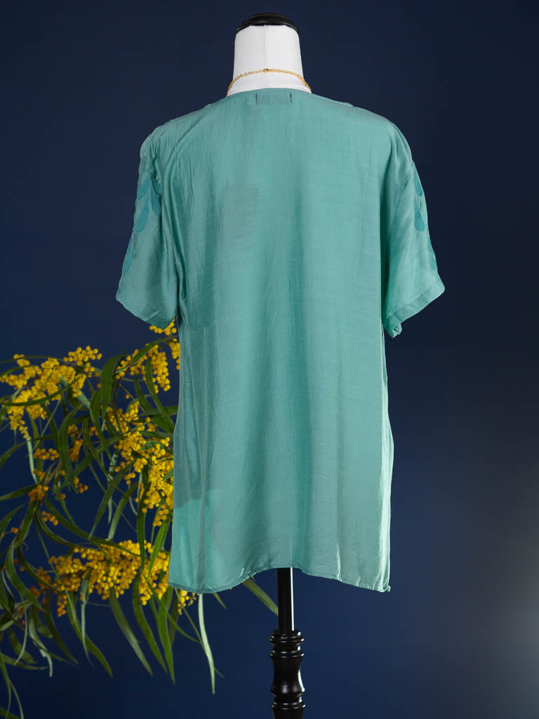 Embroidered Top Mint