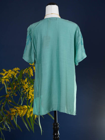 Embroidered Top Mint