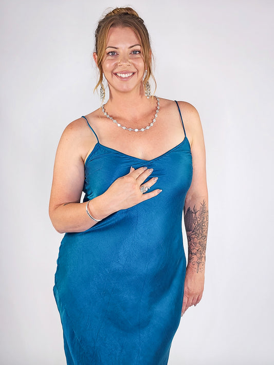 Silk Satin Slip Maxi Jewel Tones