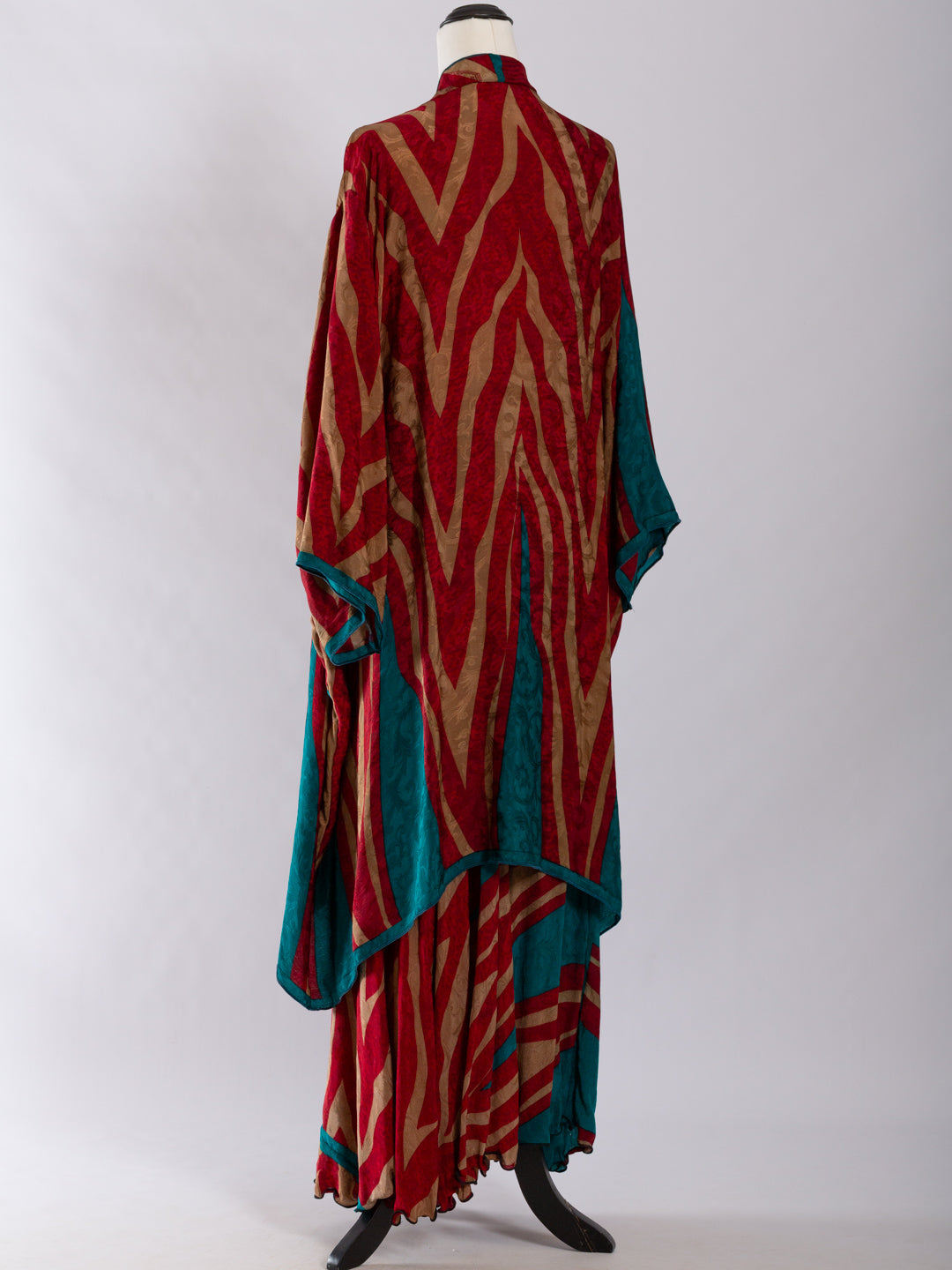 Little Girl Found Silk Crepe Kimono - Flames