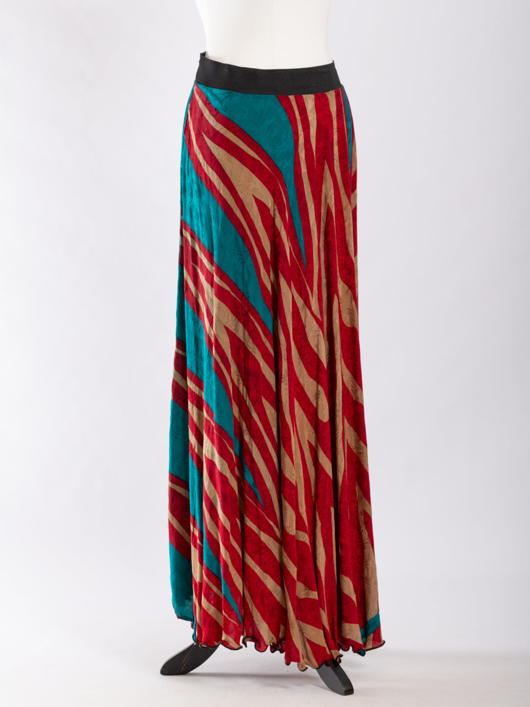 Silk Circle Skirt 'Flames'