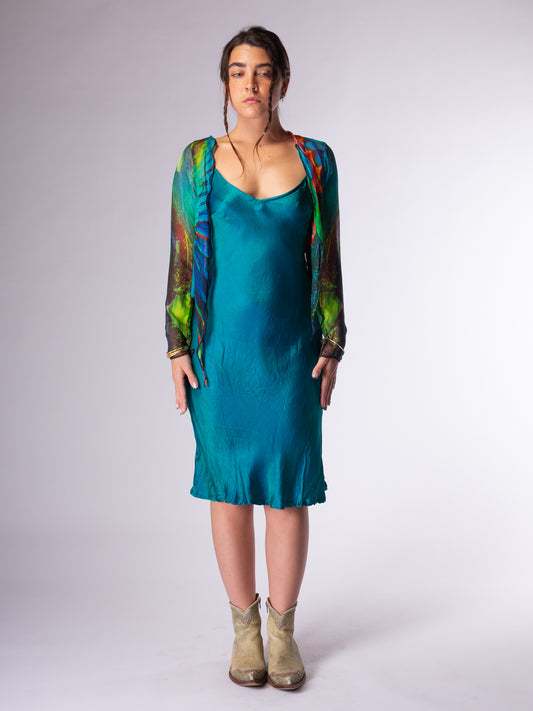 Silk Georgette Jacket Vivid Wing
