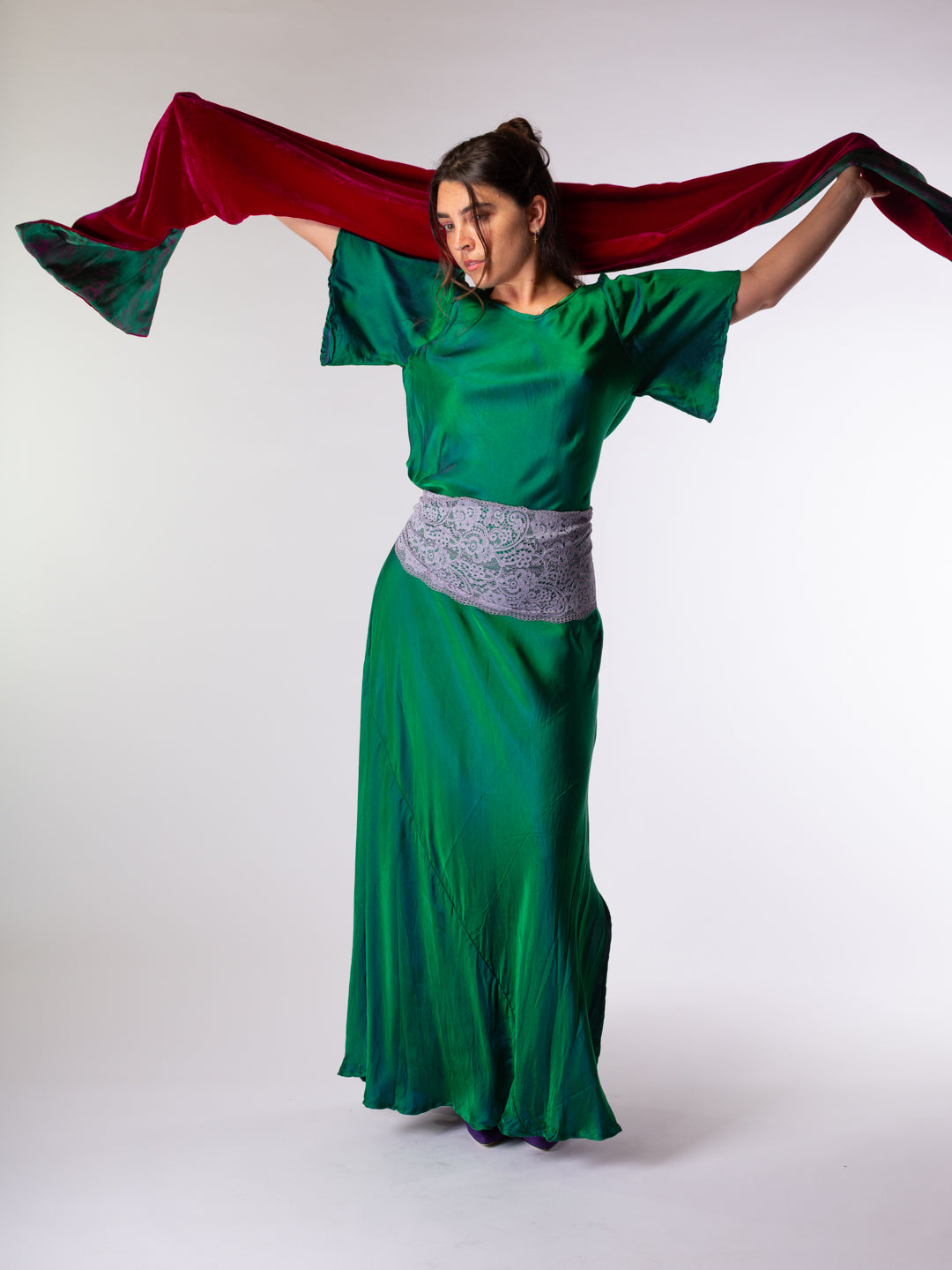 Silk Velvet & Embossed Silk Wrap