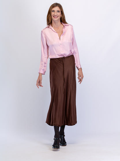 Steph Silk Linen Maxi Skirt