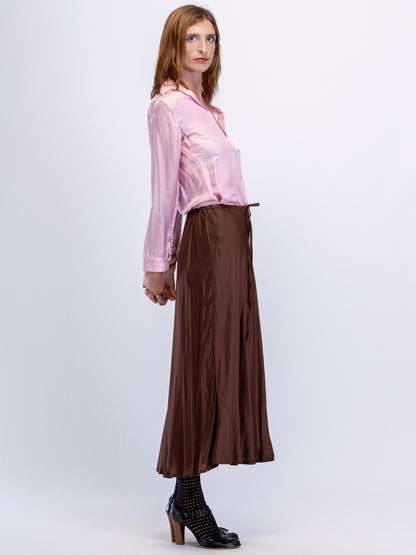 Steph Silk Linen Maxi Skirt