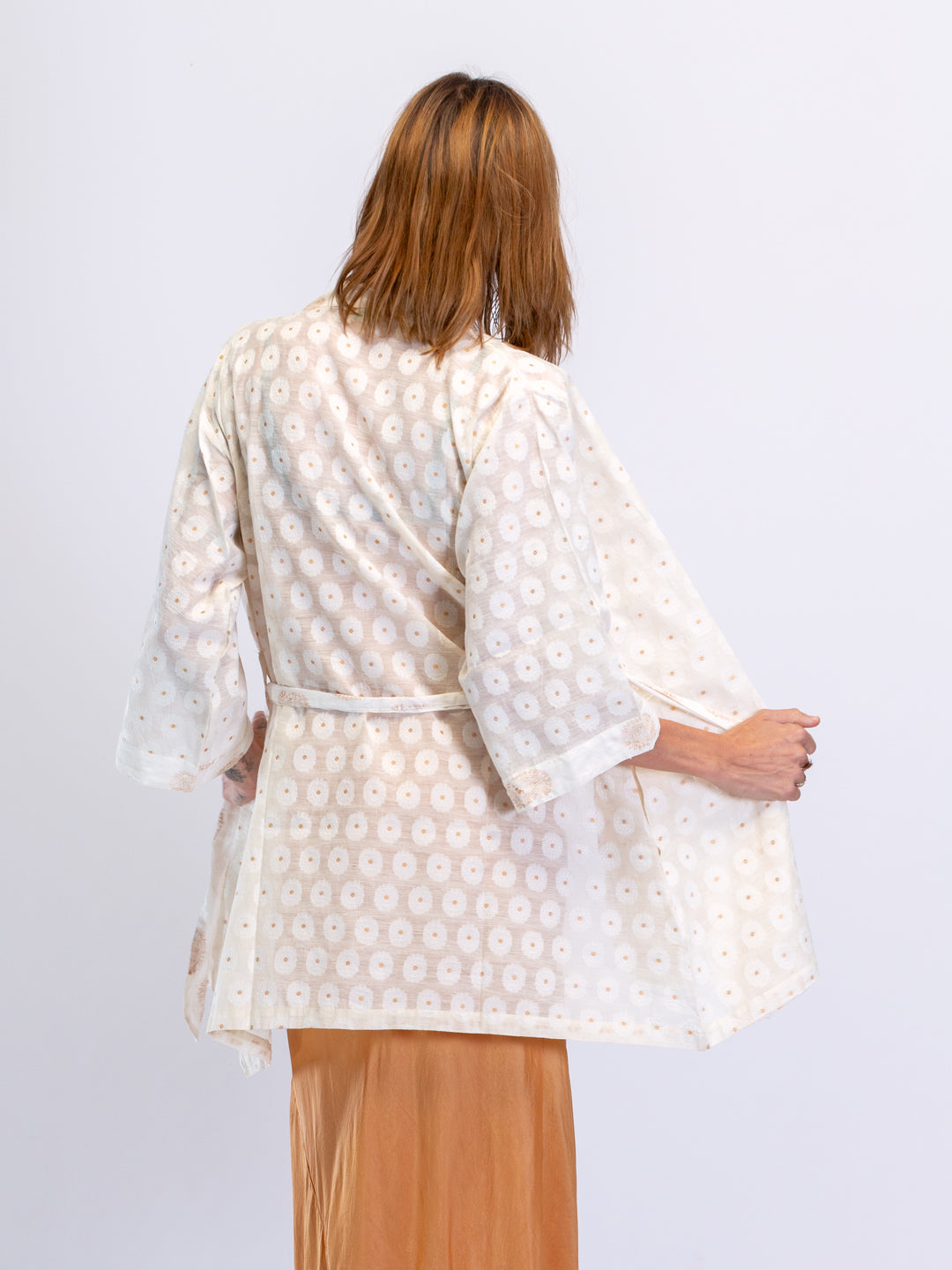 Luxe Gold Kimono short. Duster Jacket Gown.