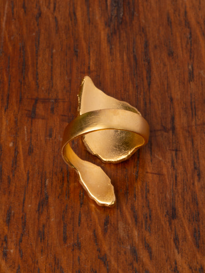 Gold Autumn Leaf Ring