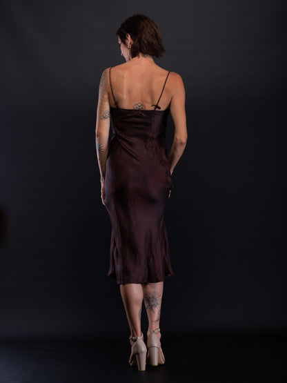 Silk Satin Slip Maxi Copper