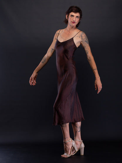 Silk Satin Slip Maxi Copper