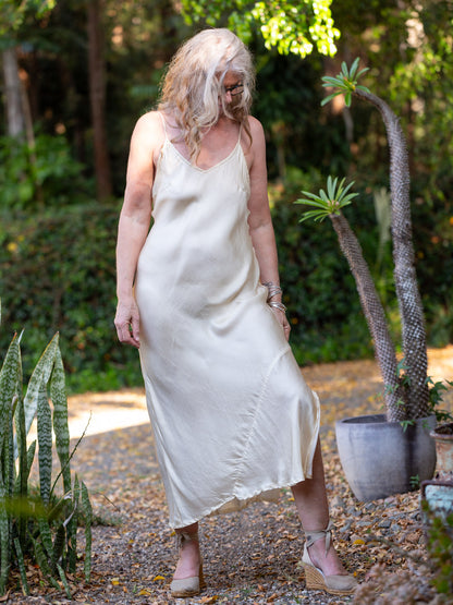 Amy Low Back Dress  Ivory