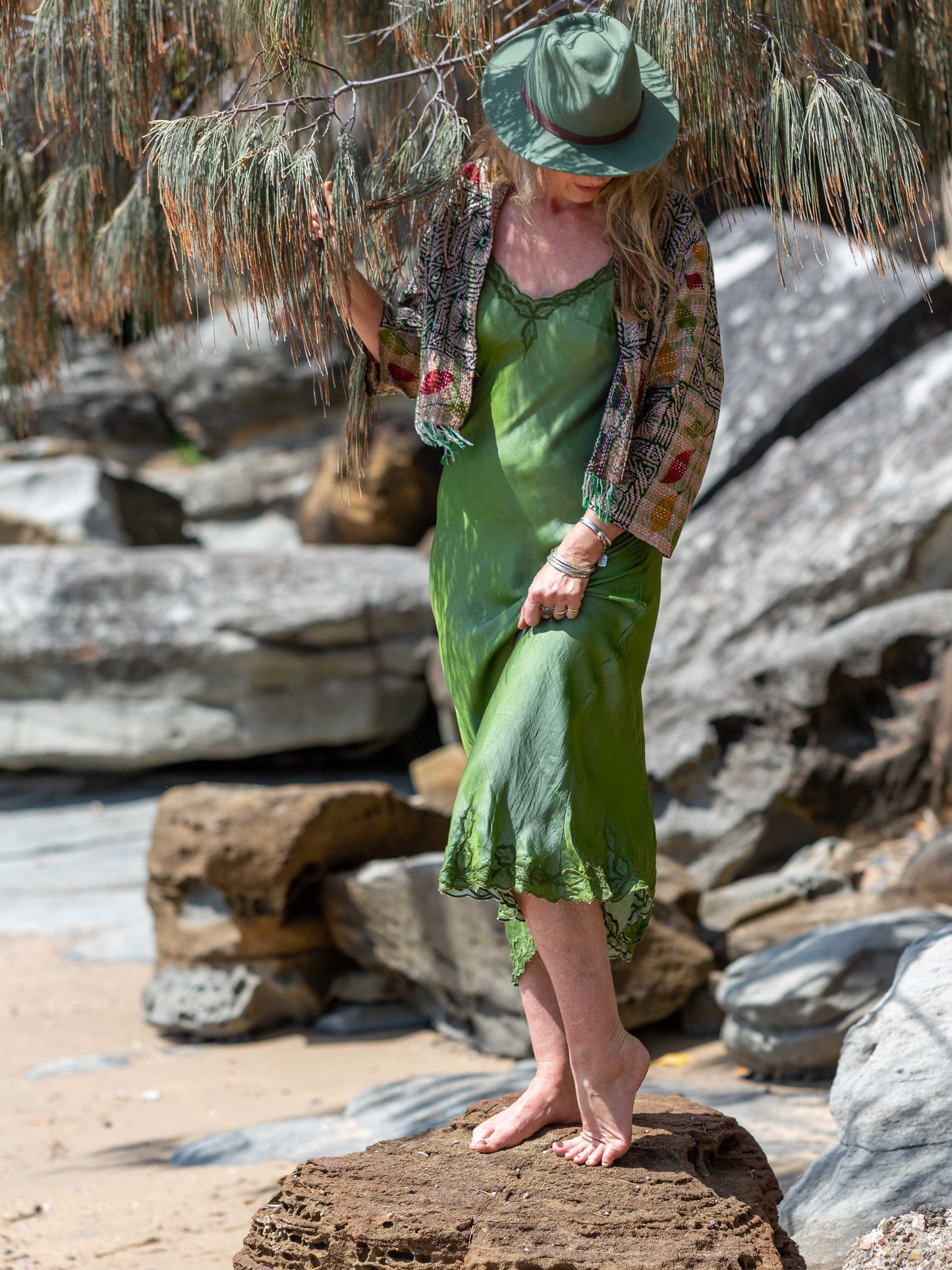 Luxe Slip Long olive