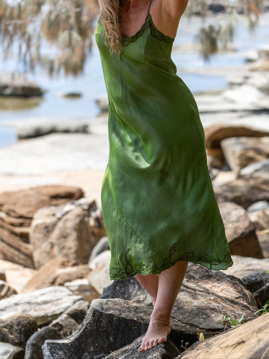 Luxe Slip Long olive